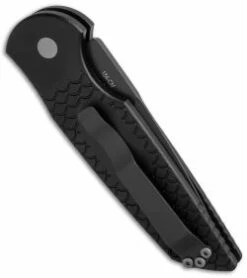 Protech TR-3 X1 Military Issue Automatic Knife Fish Scale + Safety (3.5" Black) -GEARBARREL Sales protech tr3x1 m bhq 36438 cm side thumb